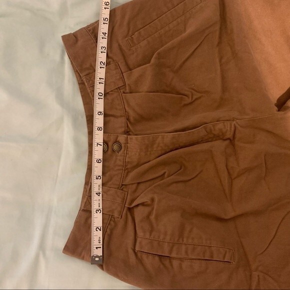 Vintage Roo Crossing size 14 Brown Paper Bag Ankle Length Pants 100% Cotton - Picture 6 of 12